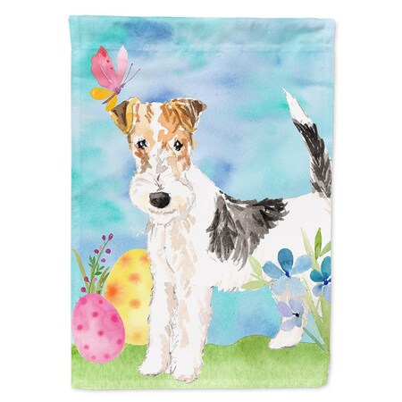 Carolines Treasures Easter Eggs Fox Terrier Flag Canvas House Size CK1892CHF